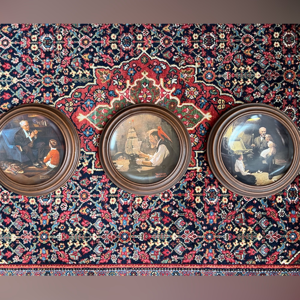 Set of 3 Norman Rockwell collector plates